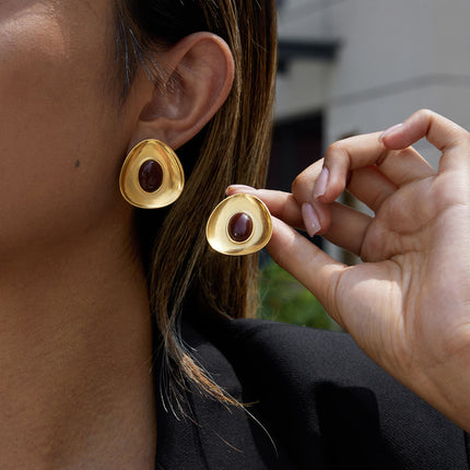 Dewdrop Afterglow Teardrop Resin Stud Earrings - view 2