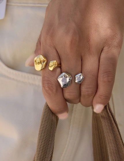 Misted Cove Ritual Geometric Open Ring - view 4