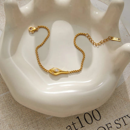 Nocturne Fable Serpent Zircon Chain Bracelet - view 5